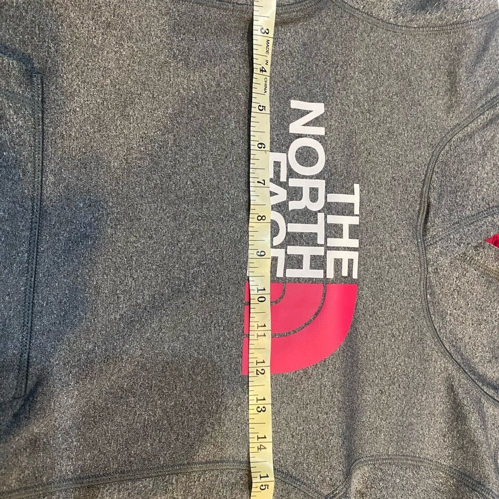 The North Face Women's Charcoal and Hot Pink Hoodie - Picture 3 of 7